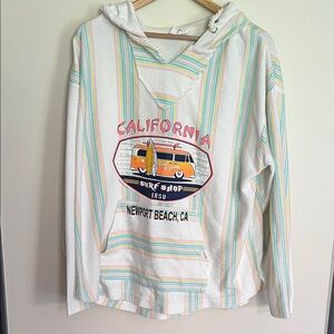 Striped California Surf Shop Hoodie
